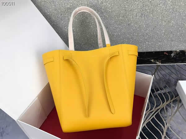 Fake High Quality Yellow Celine Cabas Phantom Tote Bag